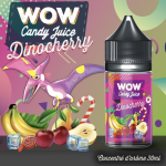 Dinocherry Wow Candy Juice Concentré 30ml Un e-liquide légèrement frais à base de Cerises, de poires et de Bananes. fiole de 30ml dosage 12% Sans sucralose Produit Français
