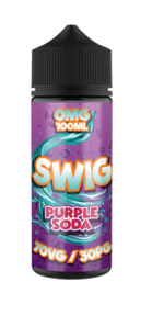 Swig Purple Soda 100ml Un superbe goût de soda cassis avec une légère fraîcheur et légèrement pétillant. 30PG/70VG Fiole 120ml avec 100ml de e-liquide Produit Royaume-Unis