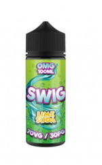 Swig Lime Soda 100ml Un fantastique soda au citron vert bien acidulé. Légèrement pétillant. 30PG/70VG Fiole 120ml avec 100ml de e-liquide Produit Royaume-Unis