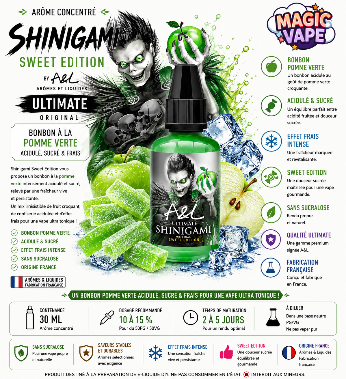 Shinigami Sweet Edition 30ml – Bonbon Pomme Verte