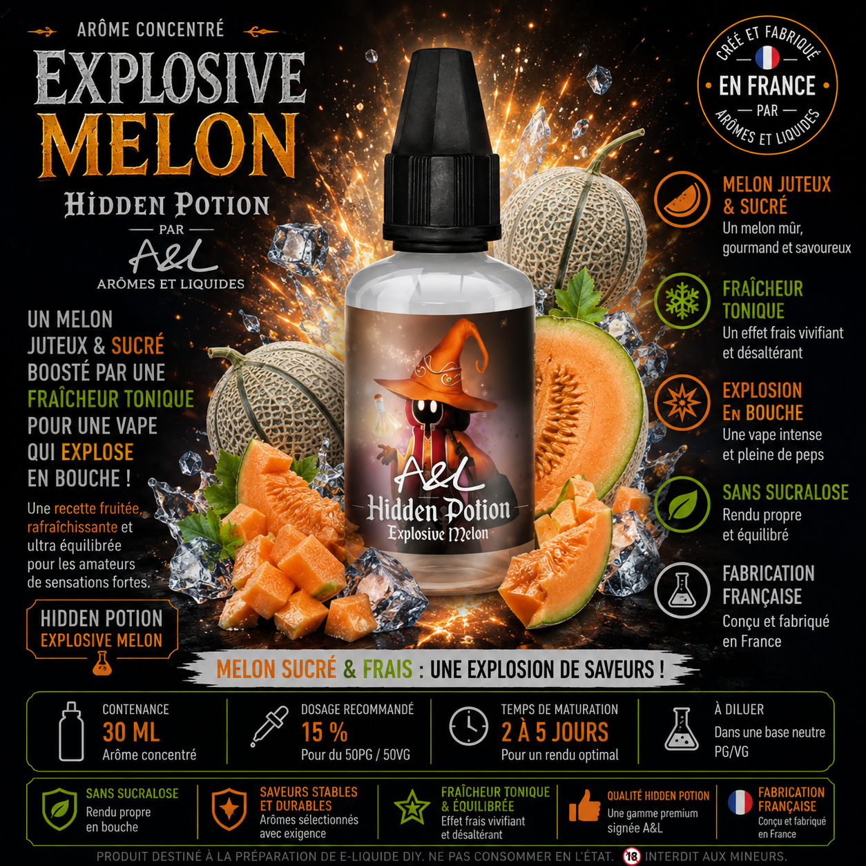 explosive melon 30ml aromes et liquides