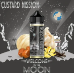 Welcome 10 The Moon 50ml Custard Mission Un Caramel  associée à une Boule de Glace Vanille et Chantilly bien battue. 70VG/30PG Produit Français Fiole de 70ml avec 50ml de E-liquide