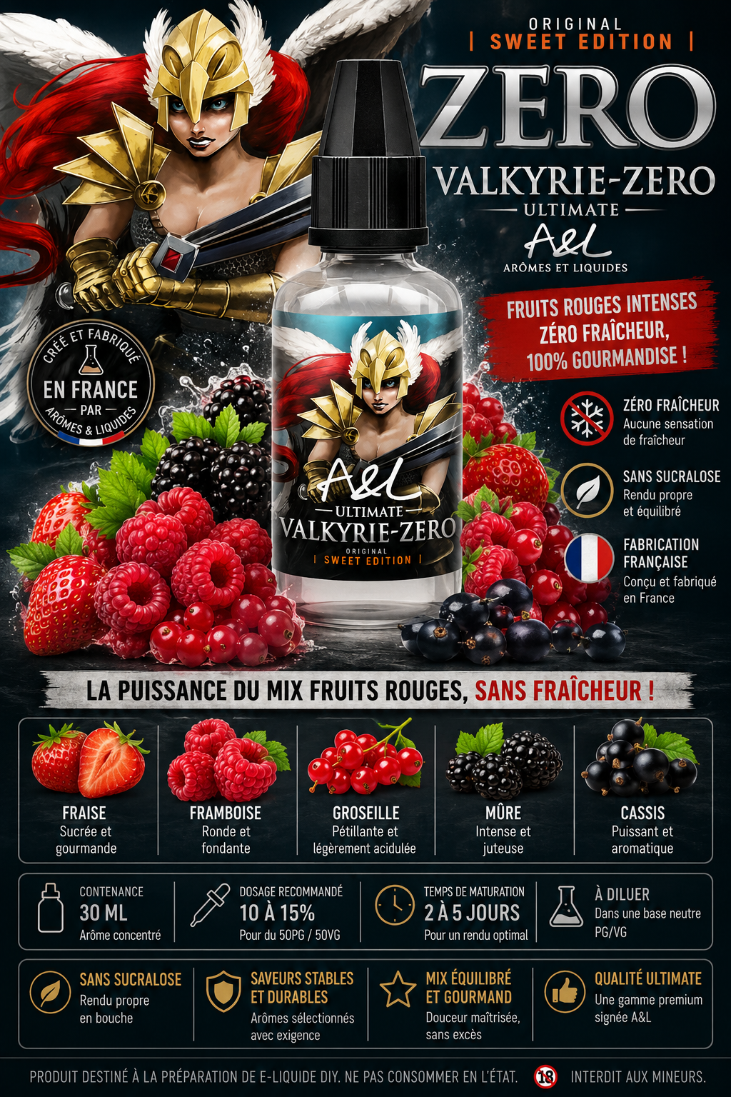 valkyrie zero sweet edition 30ml aromes et liquides