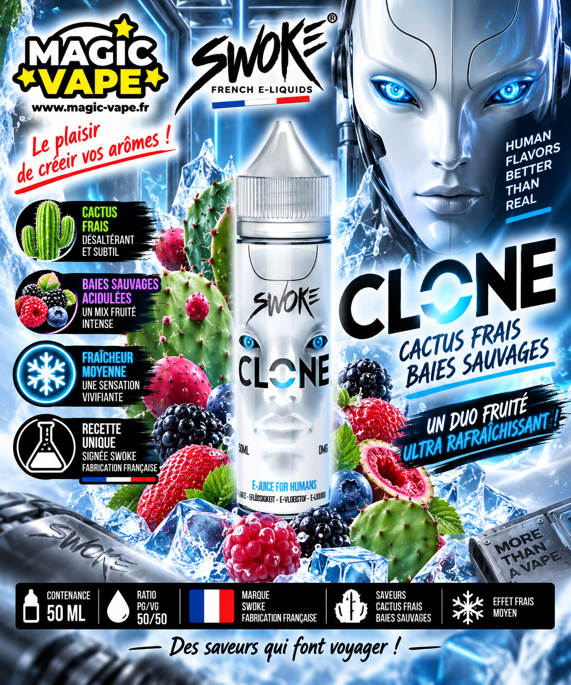 Clone 50ml Swoke cactus frais baies sauvages