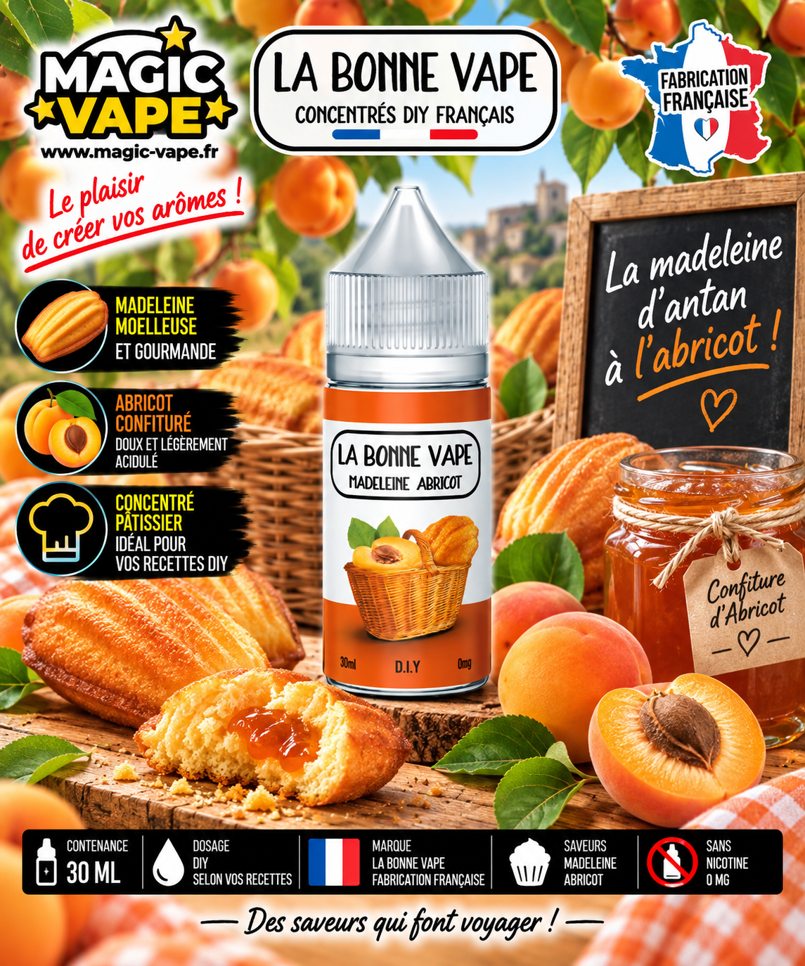 concentre madeleine abricot 30ml