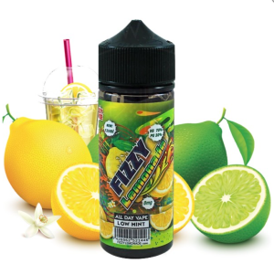 Lemonade 100ml Fizzy Juice Une limonade savoureuse et fraîche à base de Citron Jaune et Citron Vert. PG30/70VG produit Malaisie 0mg de nicotine Fiole de 120ml contenant 100ml de e-liquide