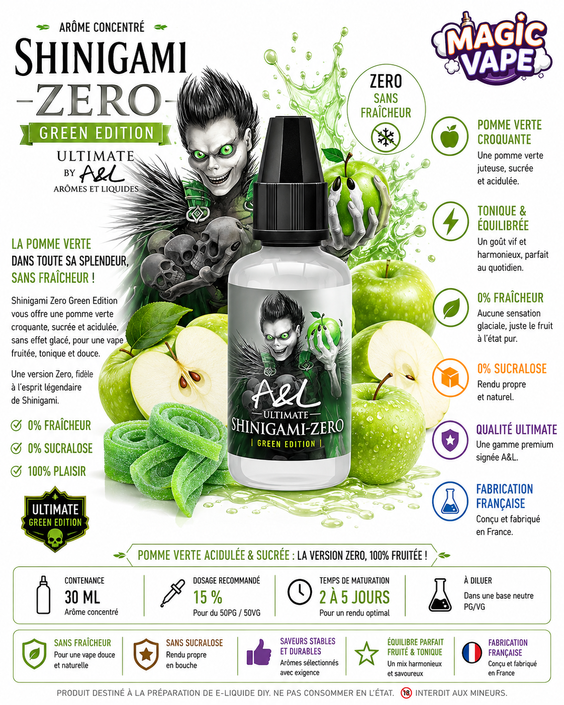 shinigami zero green 30ml Ultimate Arômes et Liquides