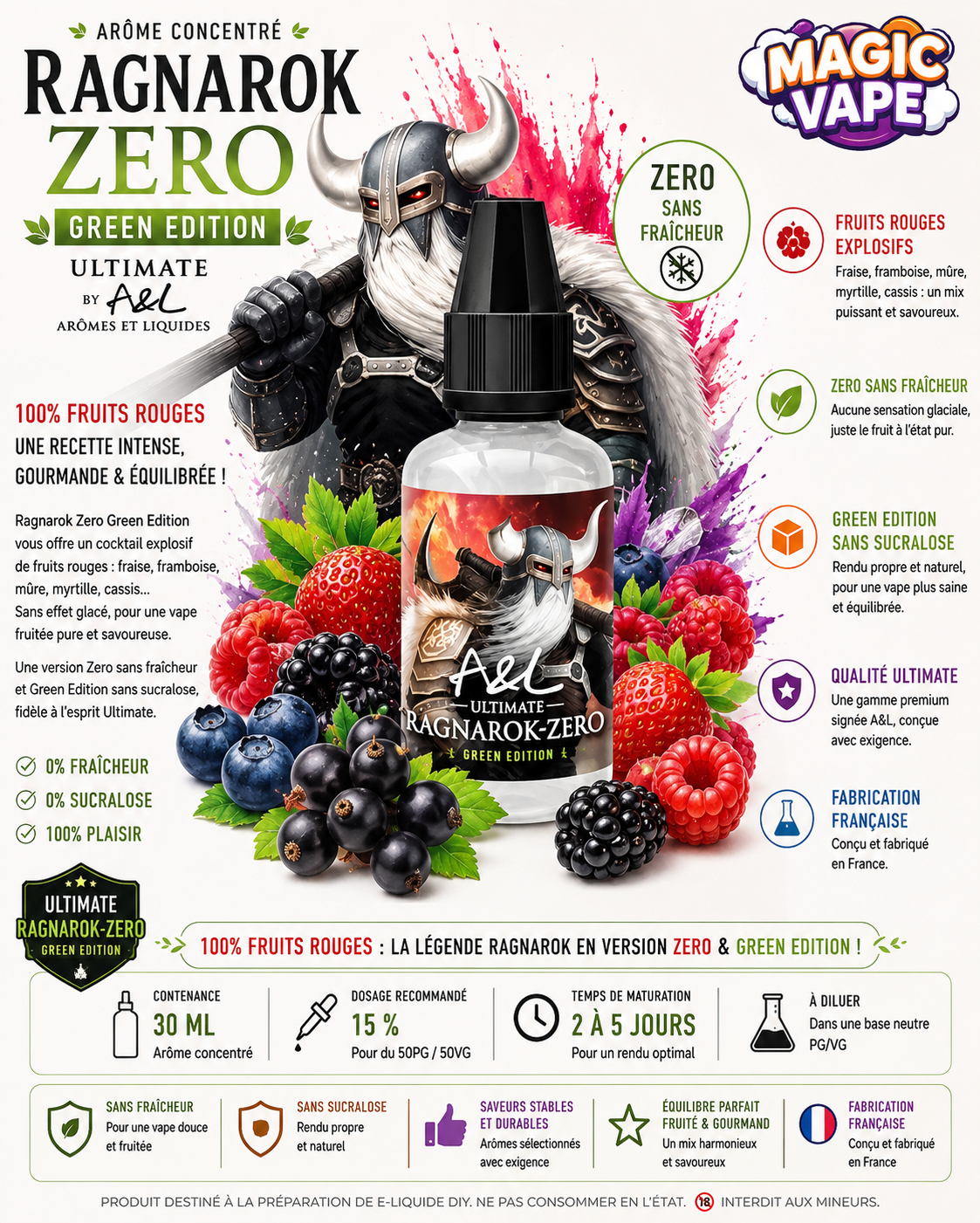 ragnarok zero green 30ml Ultimate Arômes et Liquides