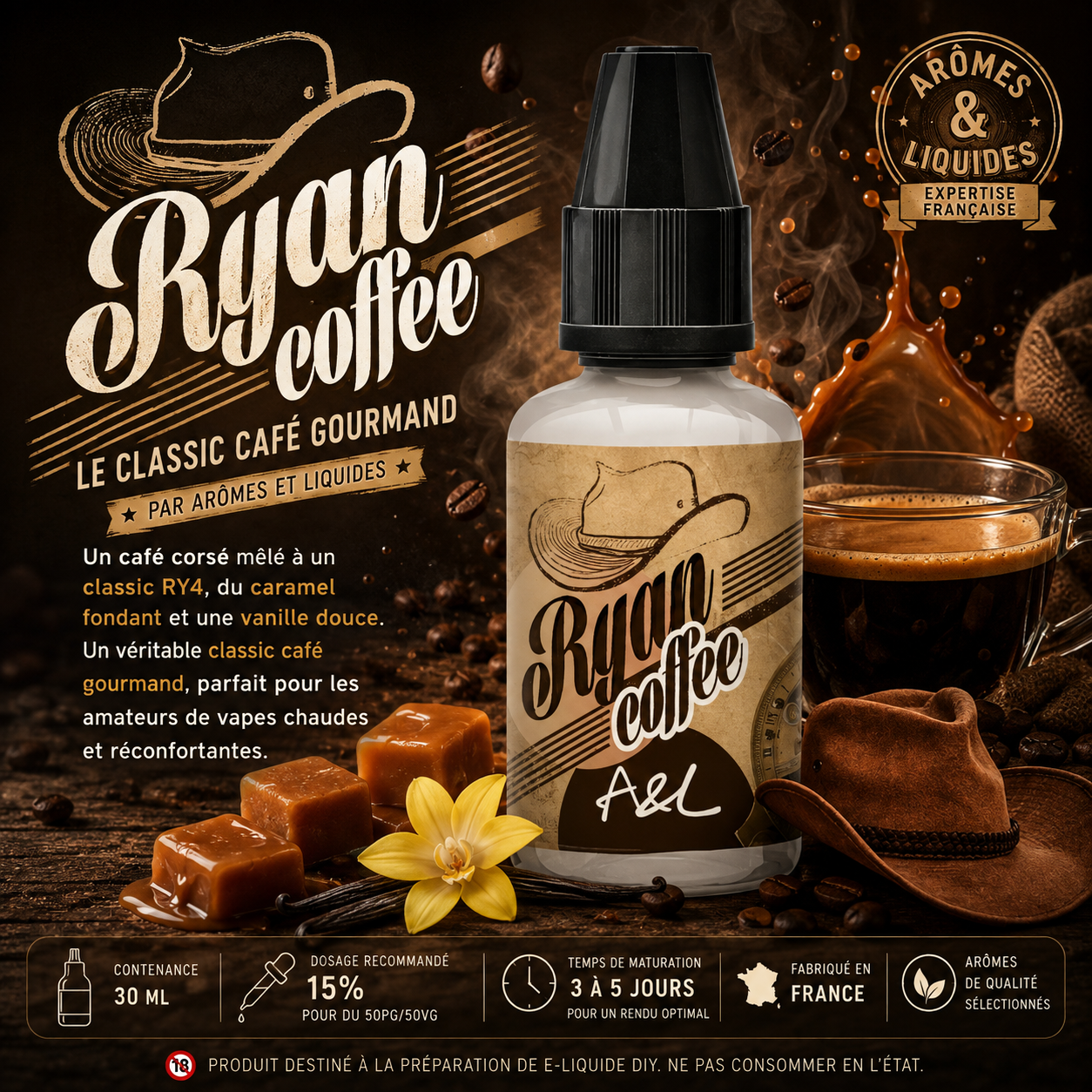concentre ryan coffee 30ml aromes et liquides