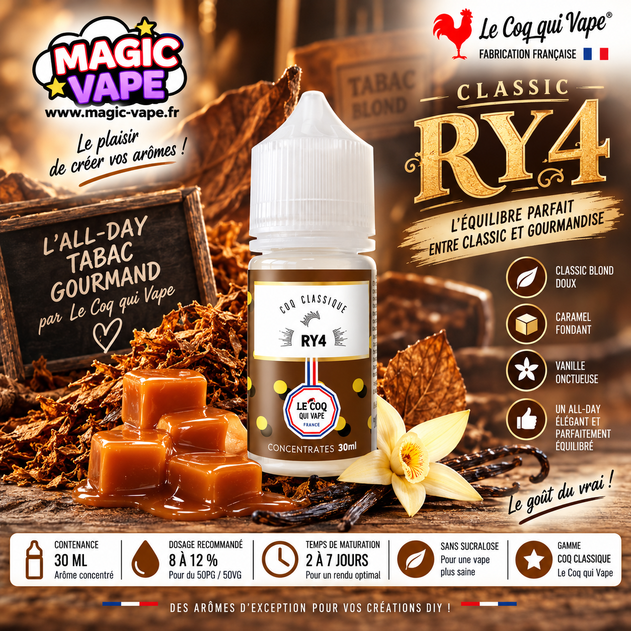 concentre ry4 30ml le coq qui vape