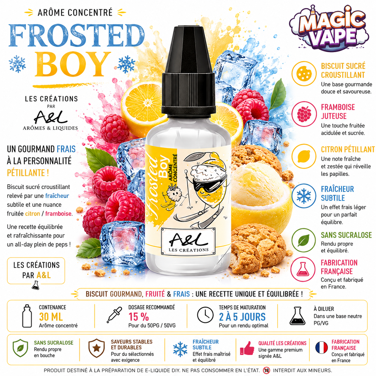 Concentré Frosted Boy 30ml Les Créations Arômes et Liquides