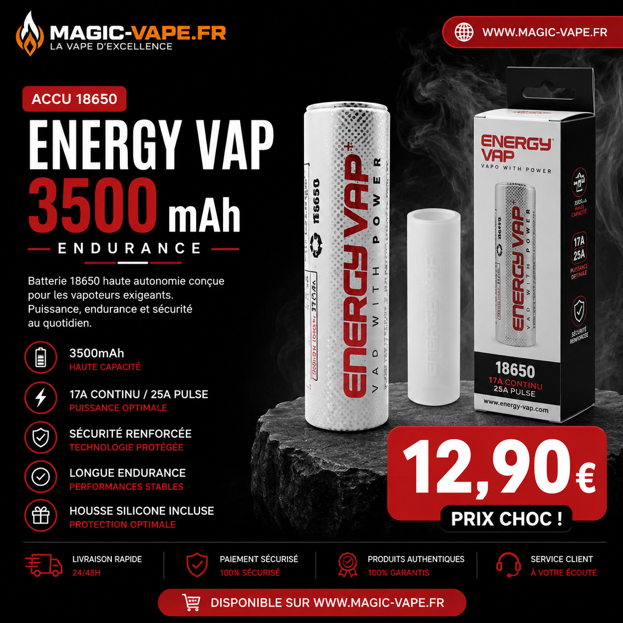 accu 18650 energy vap