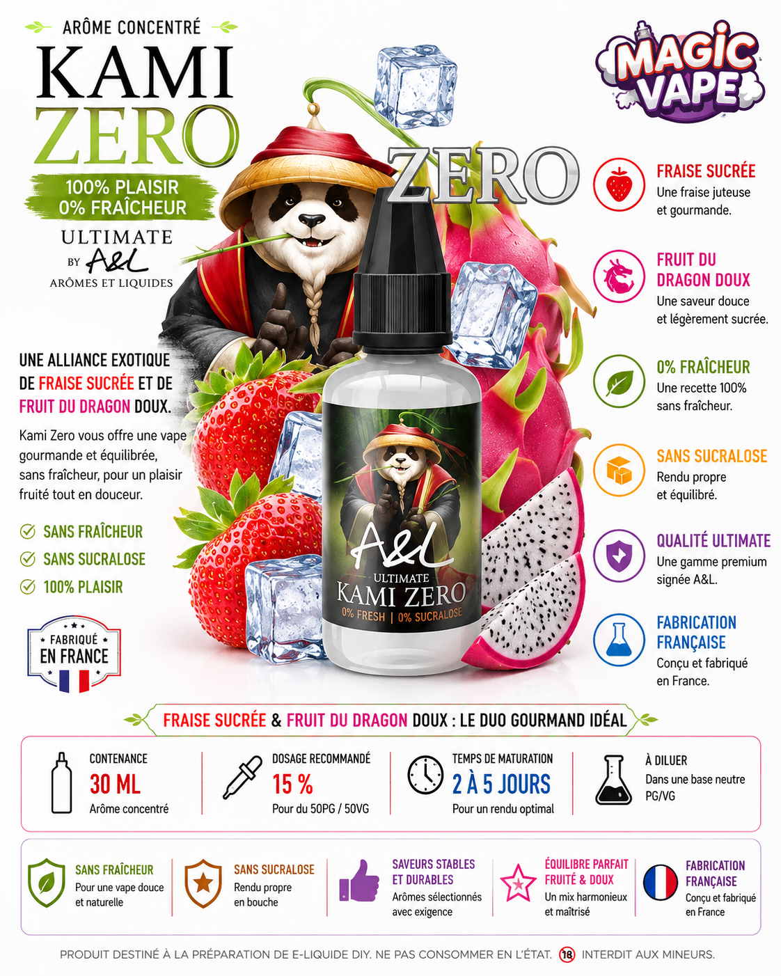 kami zero 30ml Ultimate Arômes et Liquides