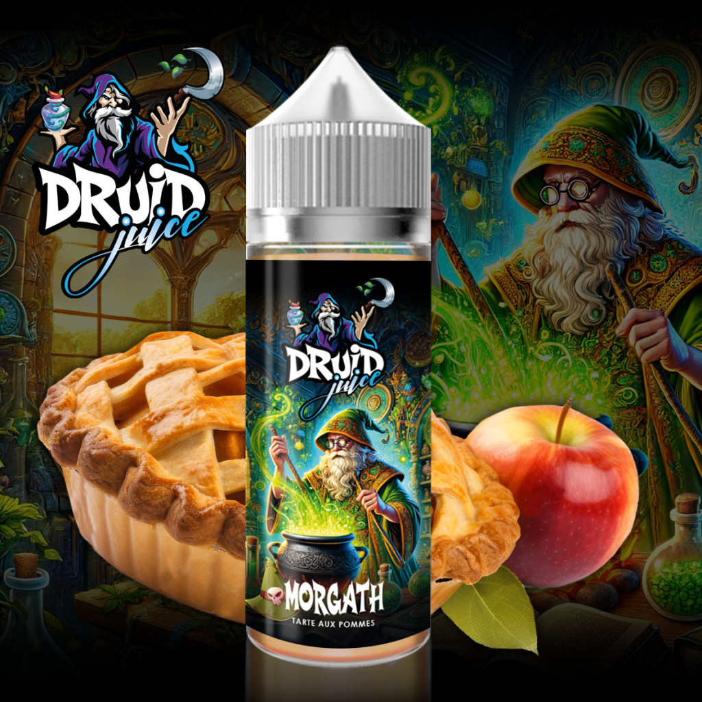 E-liquide Morgath 100 ml Druid Juice, tarte aux pommes façon pâtisserie