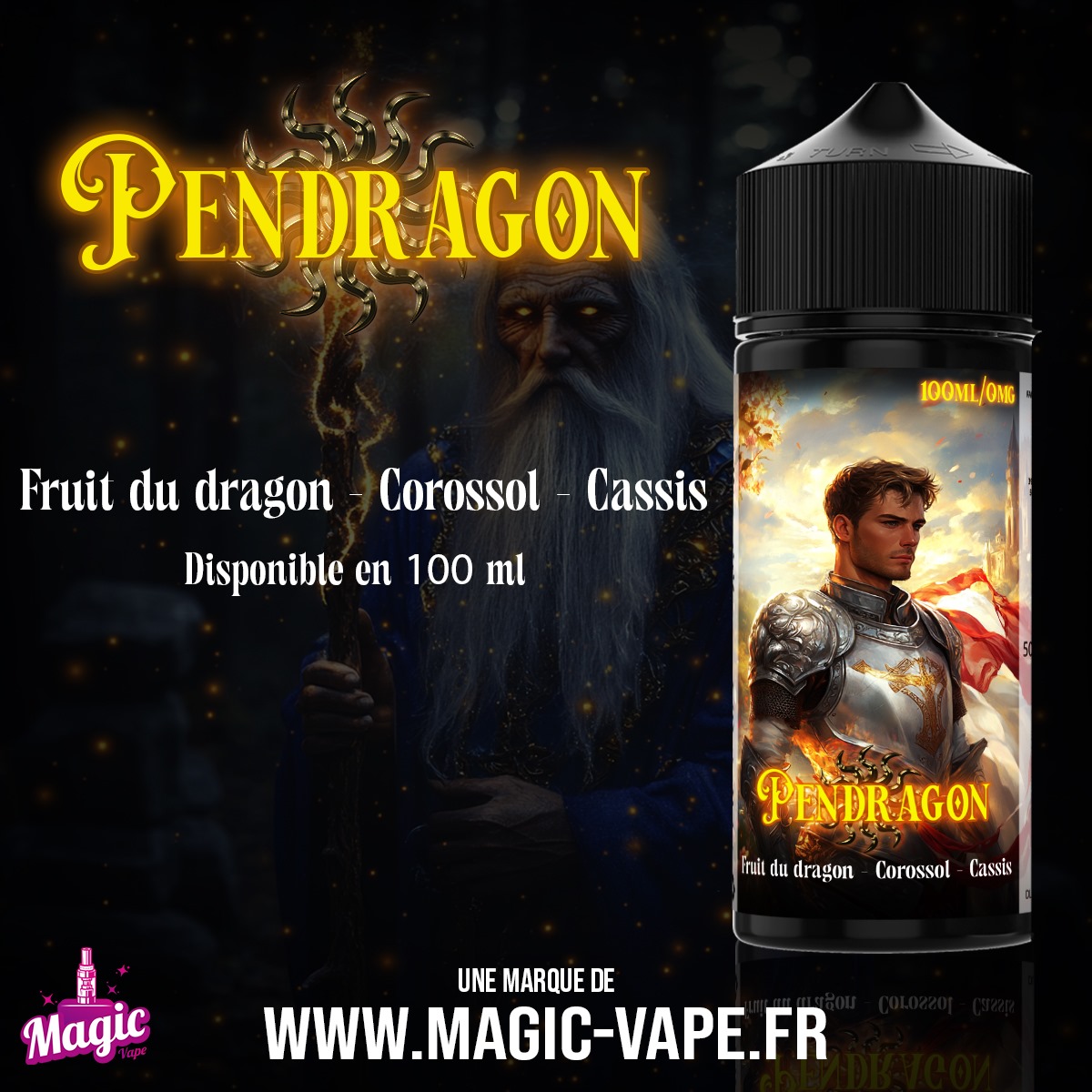 Pendragon - Fruit du dragon, Corossol, Cassis - 100ml 1 WhatsApp Image 2024 11 15 a 11.50.45 4abc7beb