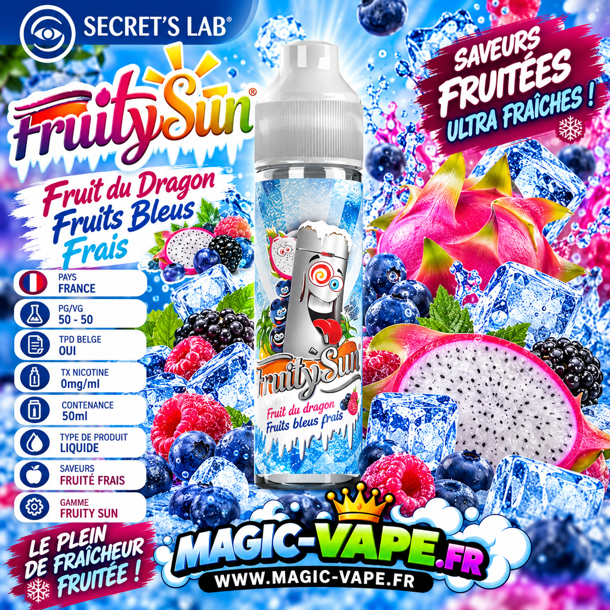 Fruit du Dragon Fruits Bleus Frais 50ml Secret’s Lab