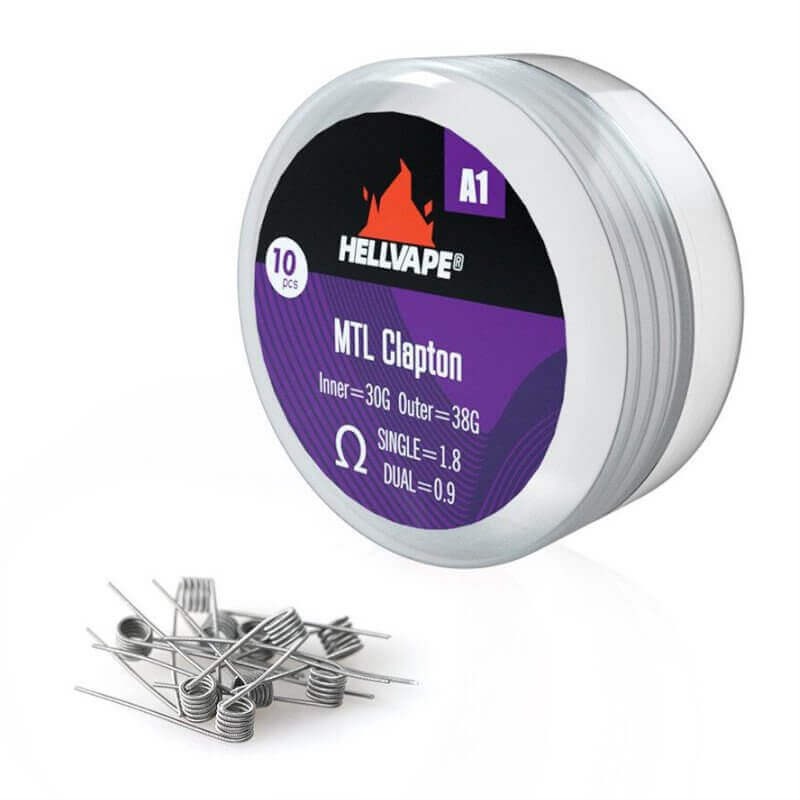 Hellvape MTL Clapton 1.8Ω – 10 pièces 1 mtl clapton 1.8