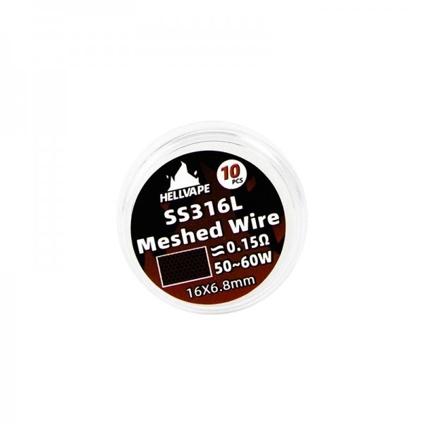 Hellvape Meshed Wire SS316L 0.15Ω – 10 pièces 1 meshed wire ss316l 0.15