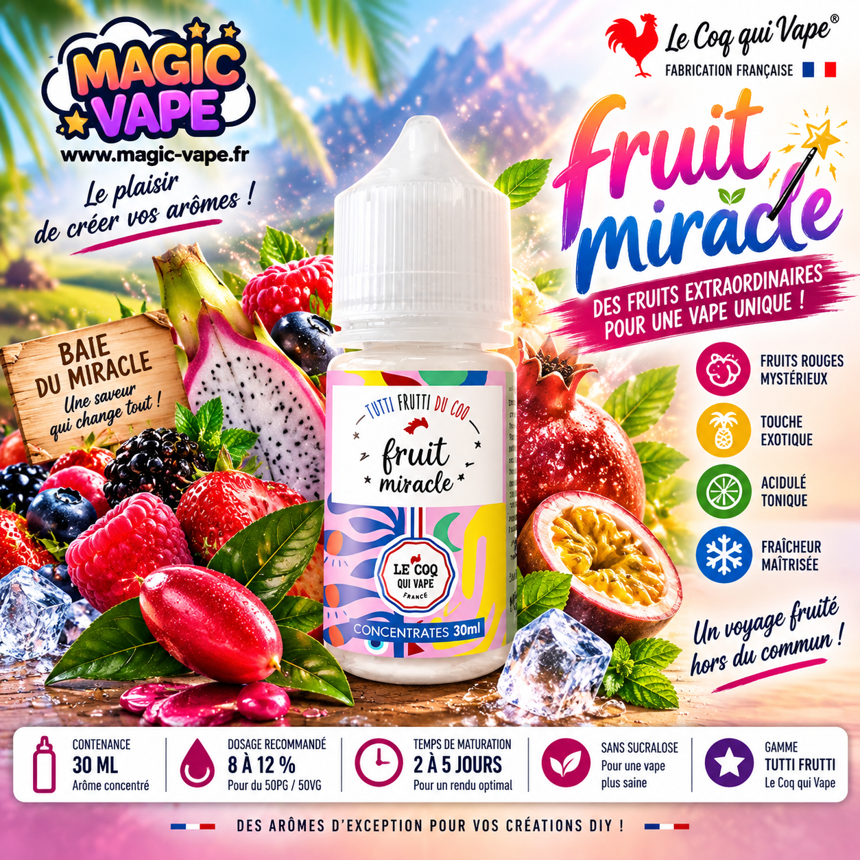 Concentré Fruit Miracle 30ml Le Coq Qui Vape