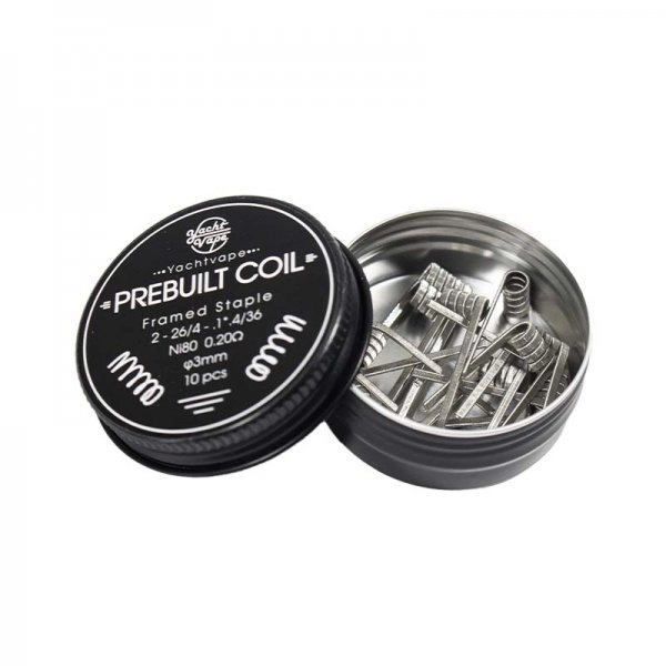 Yachtvape Prebuilt Coil Framed Staple 0.2Ω – 10 pièces 1 framed staple ni80