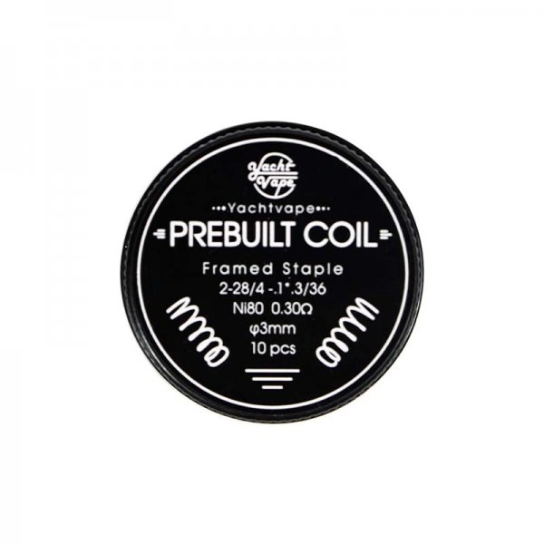 Yachtvape Prebuilt Coil Framed Staple 0.3Ω – 10 pièces 1 framed staple ni80