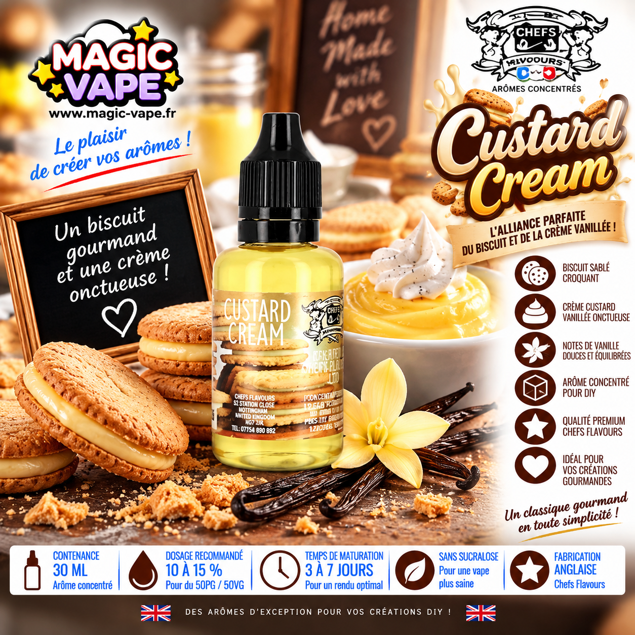custard cream 30ml chefs flavours