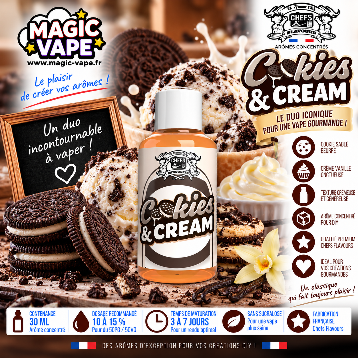 Cookies & Cream Chefs Flavours 30 ml
