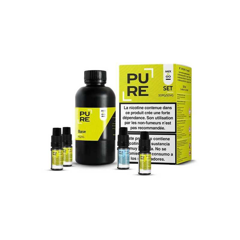 Pack 500ml Base DIY Mix&Go – 50PG/50VG (PURE) 1 pack 500ml base diy mix&go 50pg 50vg