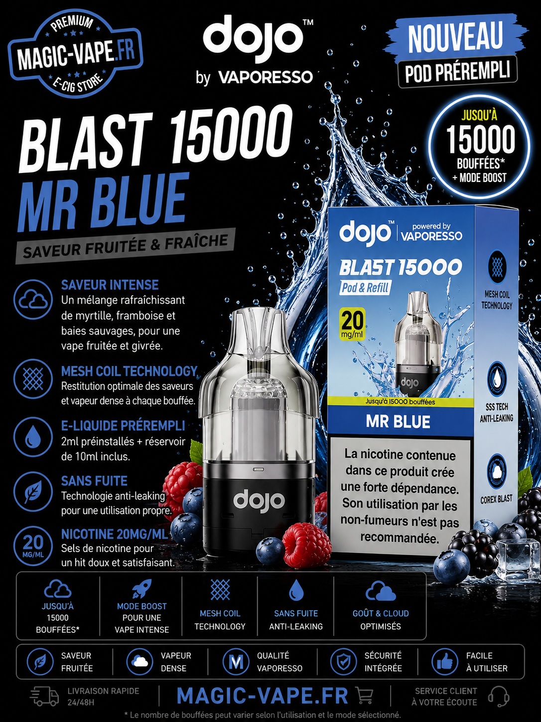 pod dojo blast 15k mr blue