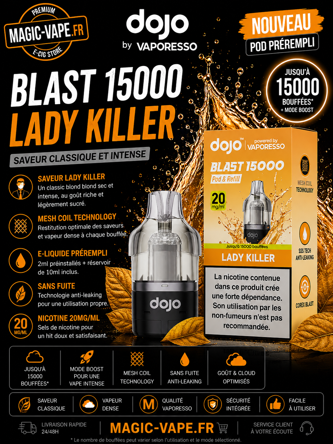 pod dojo blast 15k lady killer