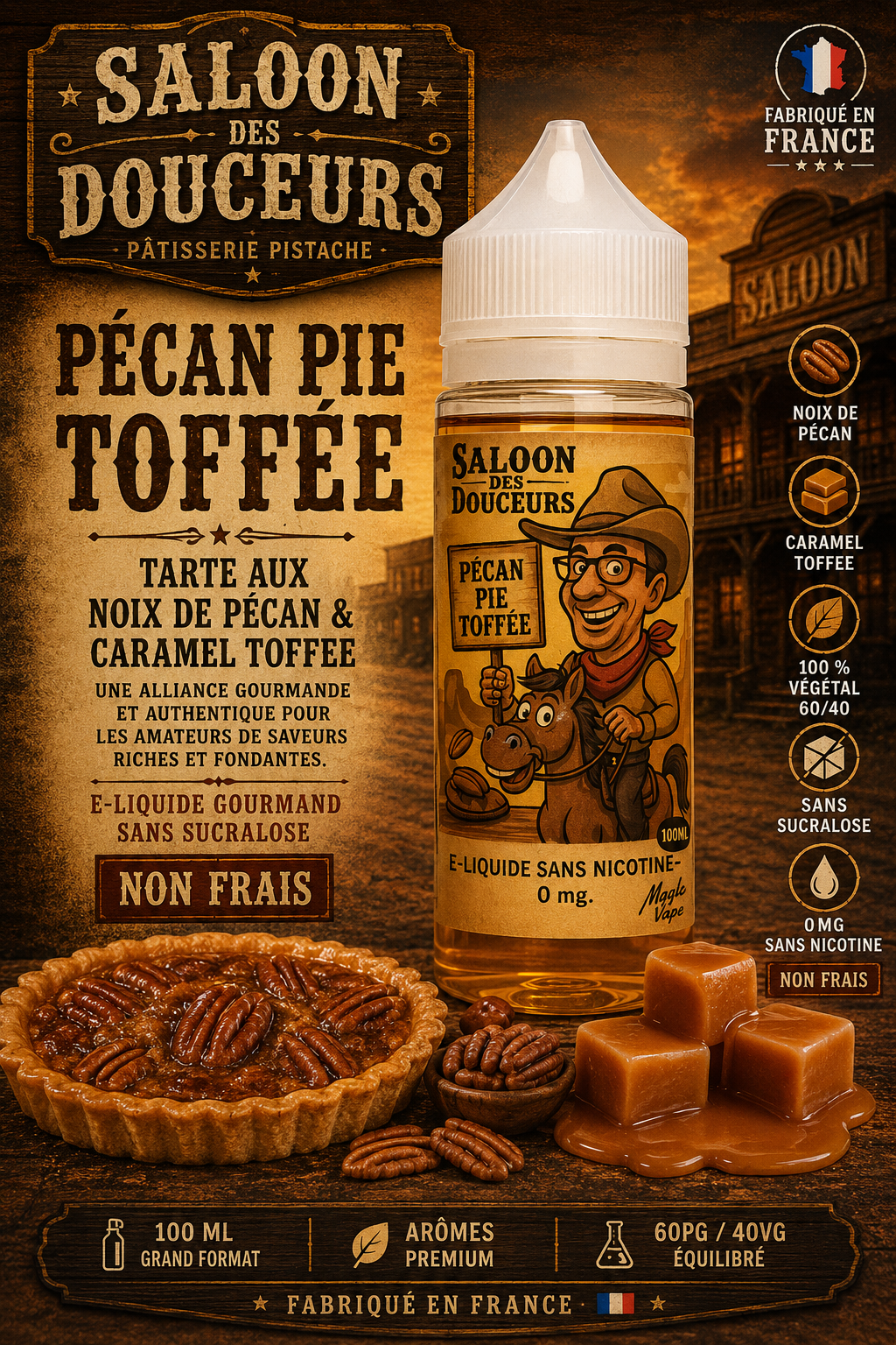 pecan pie toffee 100ml saloon des douceurs