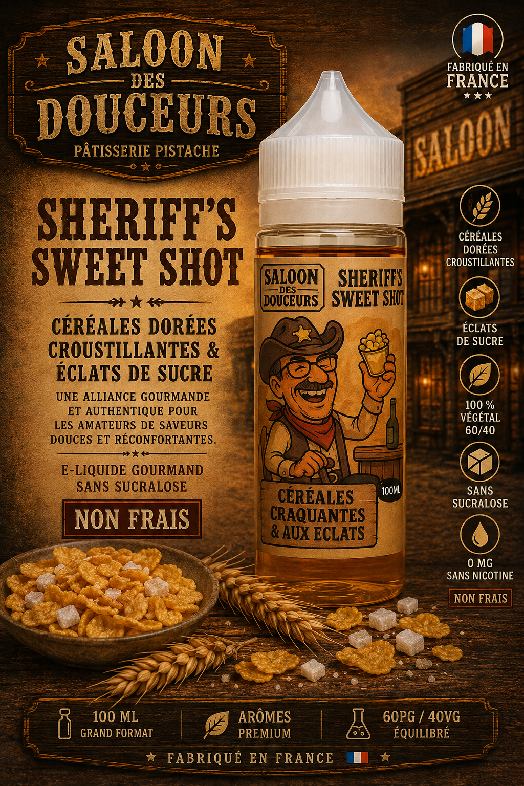 sheriffs sweet shot 100ml saloon des douceurs