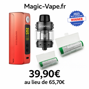 Pack Vaporesso Gen 80S + Uforce-X + Accu VTC6 – Tirage Aérien DTL