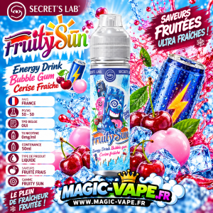 Energy Drink Bubble Gum Cerise Fraiche 50ml – Fruity Sun