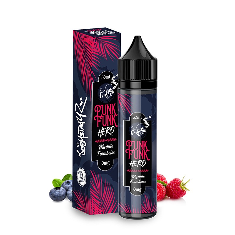 Myrtille Framboise 50ml – Punk Funk Hero – 0mg 1 myrtille framboise 50ml punk funk hero