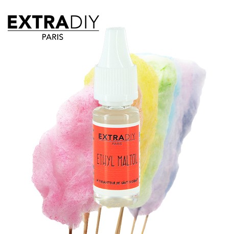 Ethyl Maltol – 10 ml (ExtraDIY) 1 ethyl maltol extradiy 10 ml additif bonbon barbe a papa