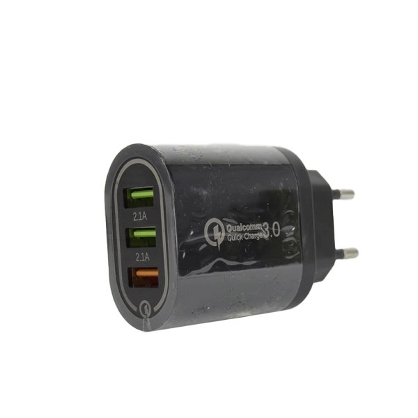 Adaptateur Secteur/USB 3 port 2,1A 5V Fast Charge 3.0 – BK373 (Noir) 2 adaptateur secteur usb 3 port 2 1a 5v fast charge 3 0 noir