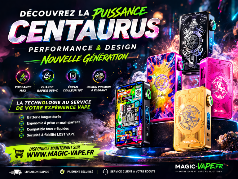 Box Centaurus M200 Lost Vape : la box double accu 200W puissante et premium 4 box centaurus m200 lost vape double accu 200w