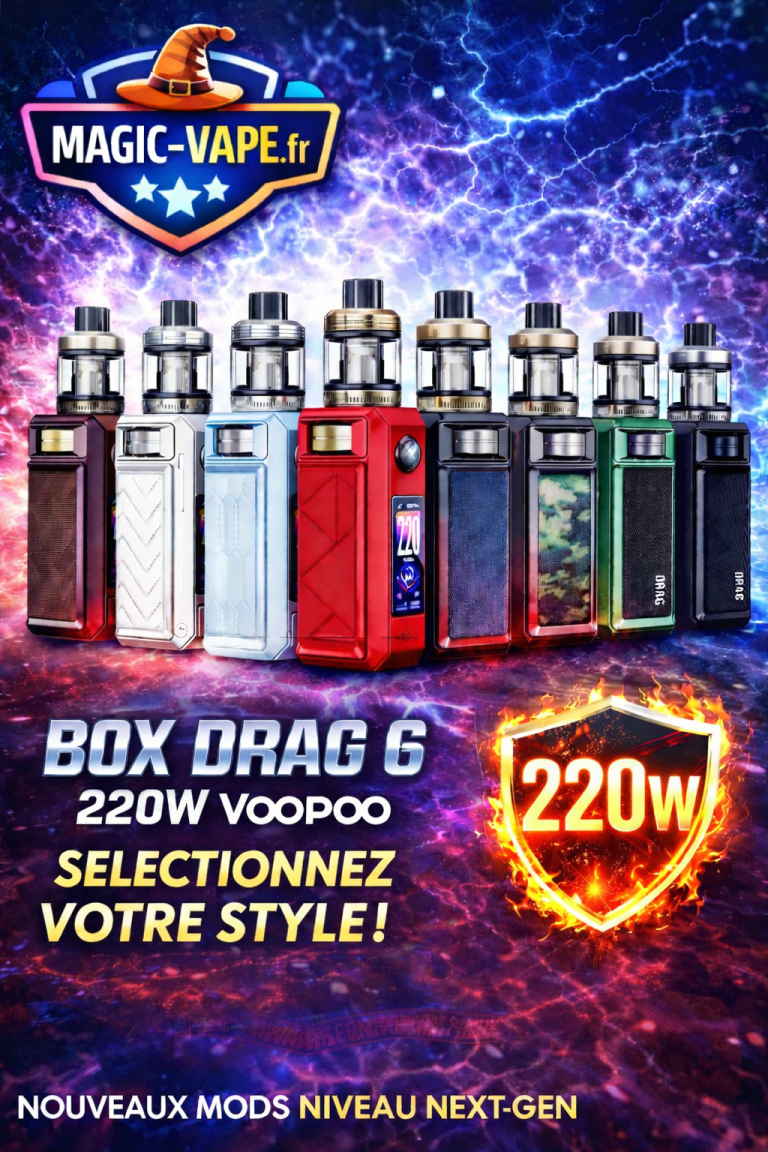 box drag 6 220w voopoo cigarette electronique puissante