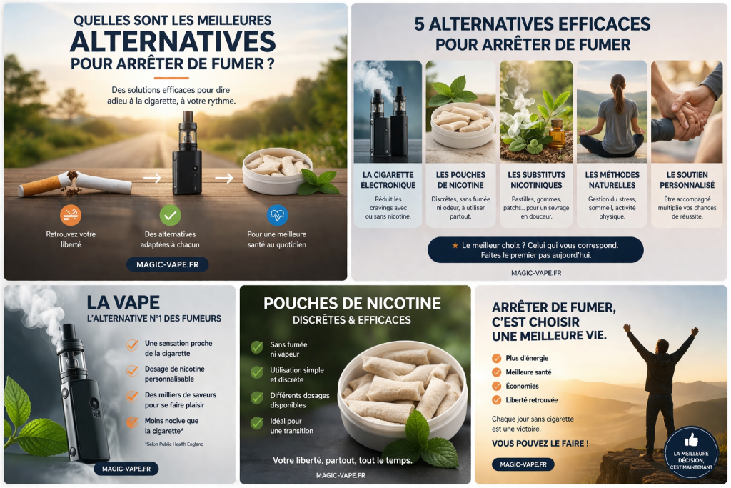 Alternative pour arrêter de fumer : les solutions les plus sûres et efficaces 2 alternative pour arrêter de fumer cigarette électronique vape