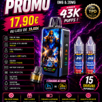 Kit Gorilla X + 2x10ml JNR – Pod Rechargeable Jusqu'à 43 000 Puffs