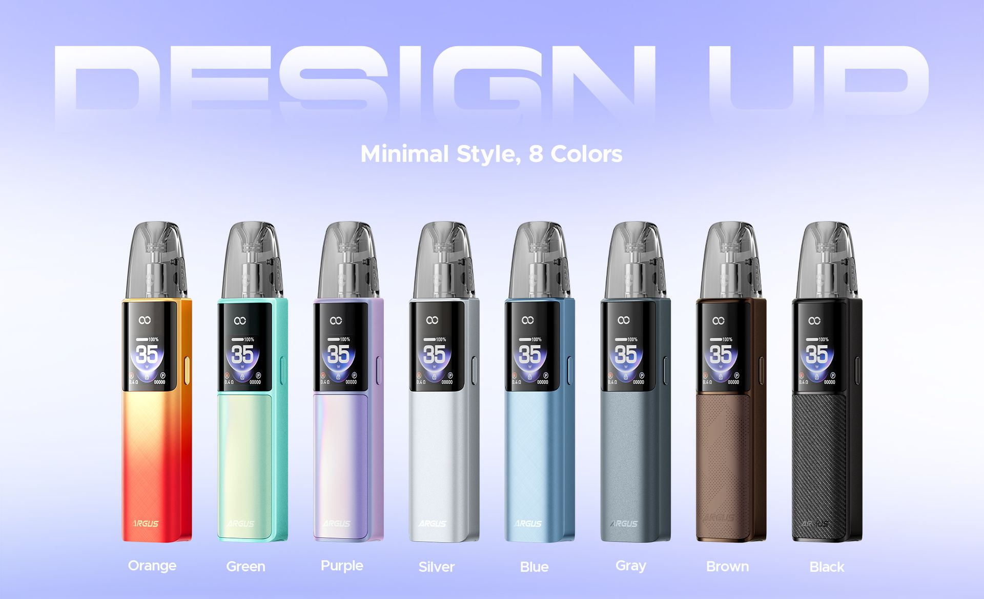 Kit Pod Argus G4 1650mAh Voopoo 2 argus g4 voopoo design premium aluminium zinc effet cuir