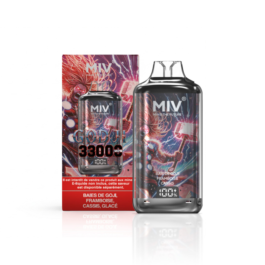 miv pod rechargeable baies de goji framboise 33000 puffs