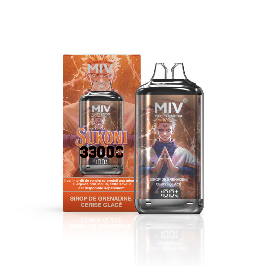 miv pod rechargeable sirop de grenadine cerise glacee