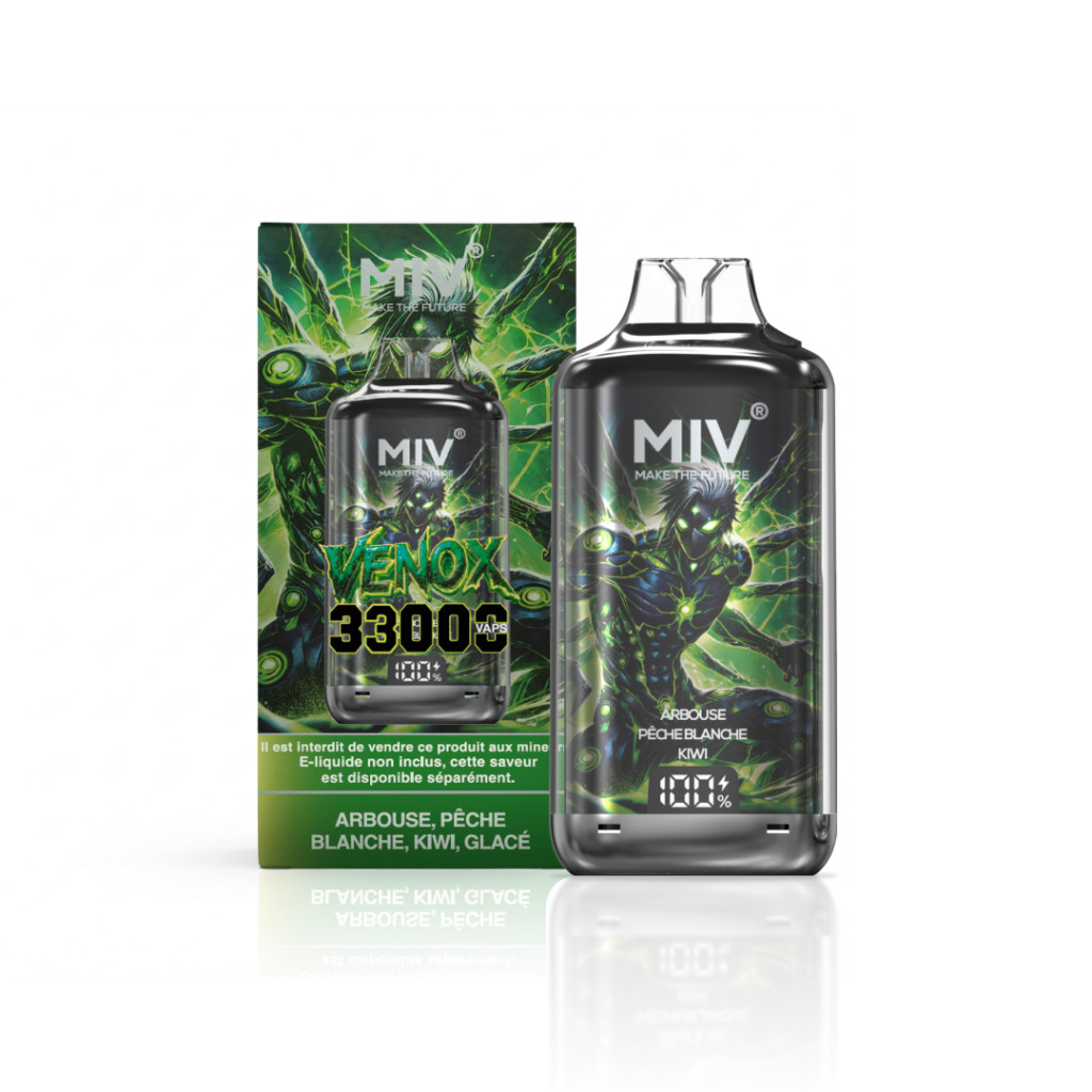 miv pod rechargeable arbouse peche blanche kiwi