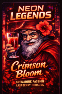 Offre De Lancement Neon Legends 100ml 2 crimson bloom néon legends 100ml e-liquide grenadine raspberry hibiscus création magic-vape française
