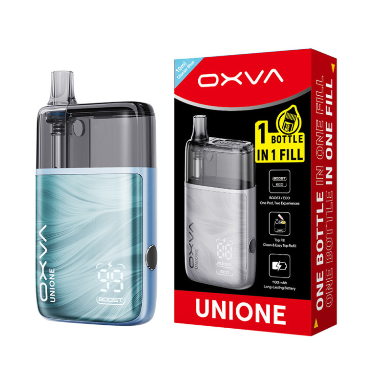 kit pod unione 1100mah oxva avec cartouche 10ml airflow réglable et écran intégré