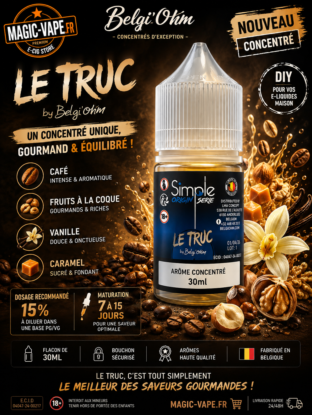 Concentré Le Truc 30ml Belgi'Ohm