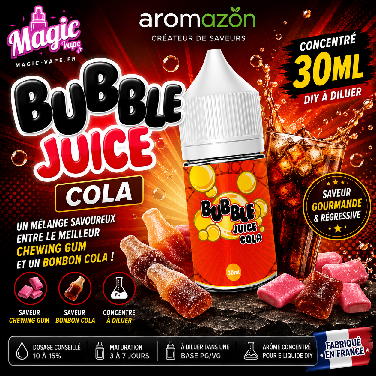 Concentré Bubble Juice Cola 30ml – Aromazon