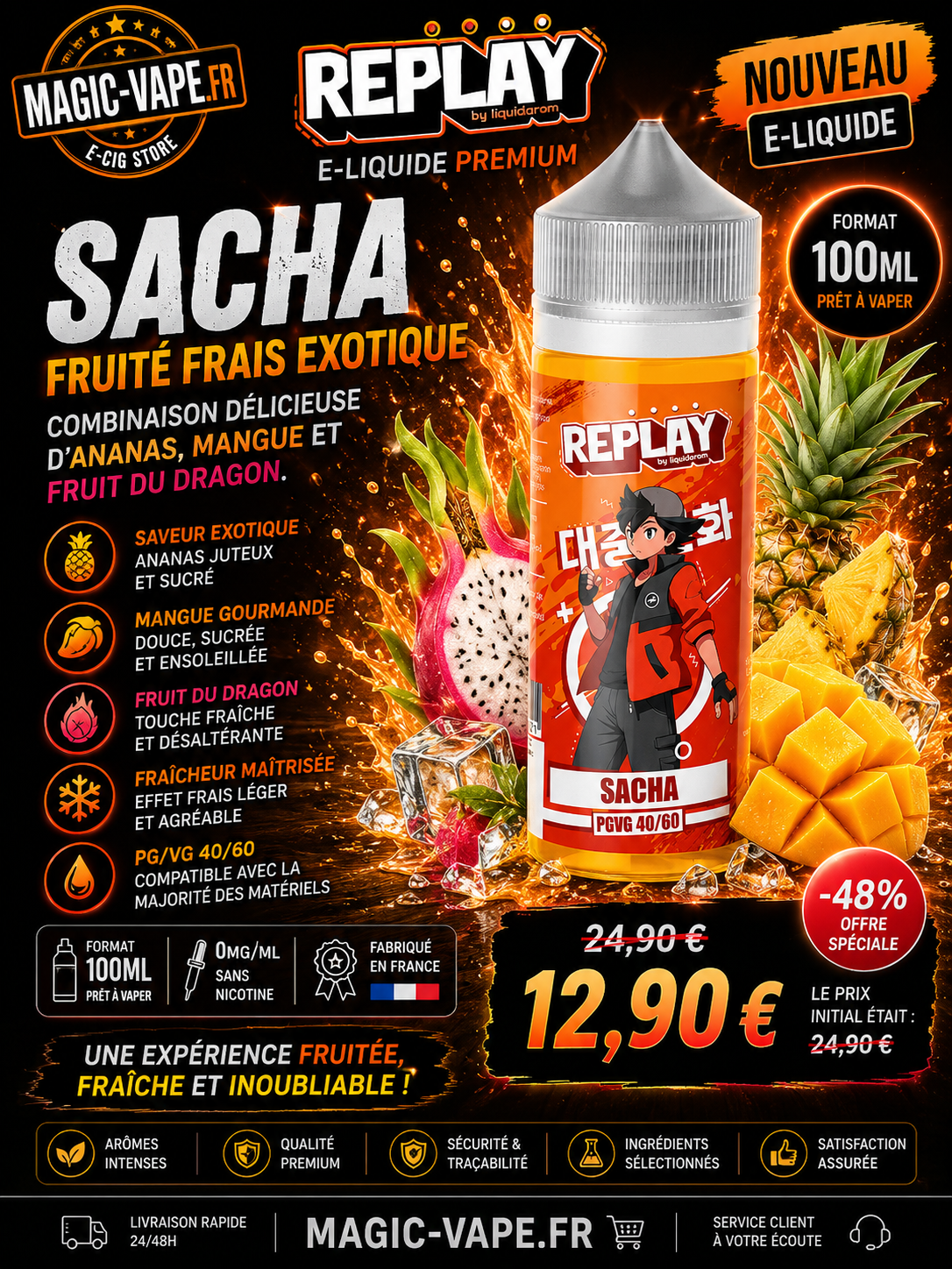 Sacha 100 ml – Replay – LiquidArom